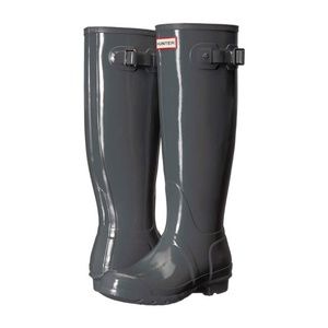 Hunter Rain Boots- Tall Grey + Boot Socks